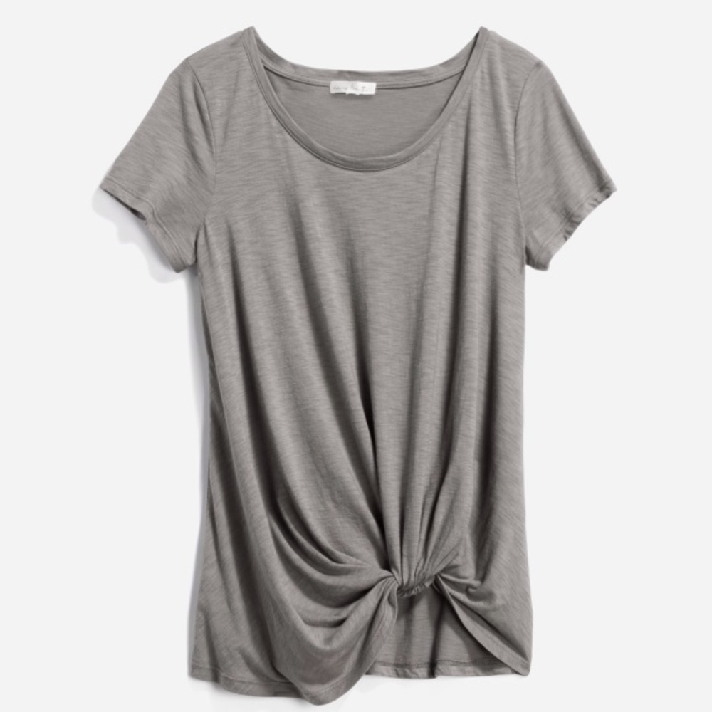 Nine Britton Stitch Fix Levie Knot Front Knit Tee Top (Small / Medium)